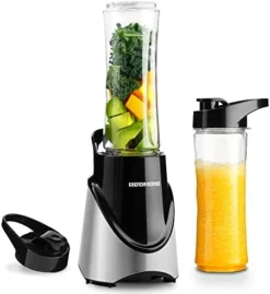 REDMOND Personal Blender For Shakes And Smoothies, Powerful Smoothie Blender With 6-point Stainless Steel Blade 2 X Travel Cups 20oz Pulse Technology BPA-Free -Kitchen Island Sale 41gYtUNIxJL. AC