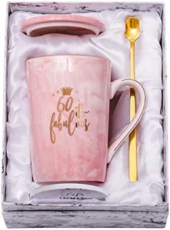 40 And Fabulous Mug - 40th Birthday Gifts For Women - 40th Gift Idea For Women Her Wife Mom Grandma Sister BFF Friend 14 Oz Birthday Mug -Kitchen Island Sale 41gklQoi65L. AC