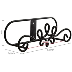 Wall Mounted Collectible Plate Display Holder Rack With Vintage Black Metal Decorative Scrollwork Design, Set Of 2 -Kitchen Island Sale 41gwoIhOfFL
