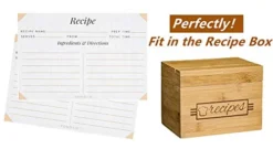 4x6 Recipe Card Protectors, 105 PACK Thick Recipe Card Covers Clear With 56 Divider Labels, Plastic Recipe Card Sleeves 1 Pockets Per Page Fit Into 4 X 6 Recipe Box And Recipe Cards Holder -Kitchen Island Sale 41h1TrntuHL