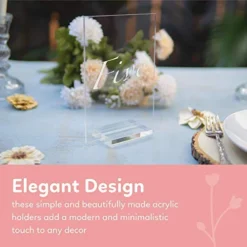 15 Pack 3" Large Clear Acrylic Sign Holders | Wedding Sign Holders |Table Numbers Display Stands | Acrylic Place Card Slot Stand - Acrylic Sign -Kitchen Island Sale 41hCwK6i28L