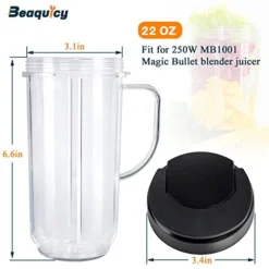 22 OZ Tall Mug Cup With Flip Top To-Go Lid - Replacement Part With Handle For 250W Blender Juicer - Replacement For Magic-Bullet Blender MB1001 - PACK Of 2 8 22 OZ Tall Mug Cup With Flip Top To-Go Lid - Replacement Part With Handle For 250W Blender Juicer - Replacement For Magic-Bullet Blender MB1001 - PACK Of 2 -Kitchen Island Sale 41hK4uvVDwL