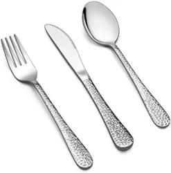12-Piece Kids Utensils Silverware Set, Stainless Steel Toddler Hammered Flatware Cutlery, Children Tableware Includes Knives Forks Spoons, Dishwasher Safe -Kitchen Island Sale 41hKrirQ7dL. AC 1