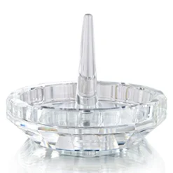 Well-Crafted Crystal Glass Wedding Ring Holder