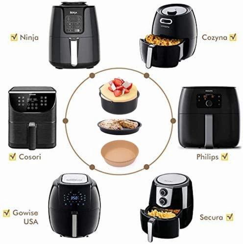 Ir Fryer Accessories, Includes 7 Inch Cake Barrel, Pizza Pan And 50Pcs Non-stick Disposable Air Fryer Liners Baking Paper, Silicone Basting Pastry Brush As Bonus (Purple) 4 Ir Fryer Accessories, Includes 7 Inch Cake Barrel, Pizza Pan And 50Pcs Non-stick Disposable Air Fryer Liners Baking Paper, Silicone Basting Pastry Brush As Bonus (Purple) - Image 4