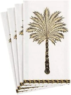 Grand Palms Paper Cocktail Napkins In Black - Two Packs Of 20 -Kitchen Island Sale 41hqYtq700L. AC 1