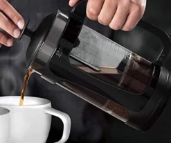 - P3 French Press - Double Micro-Filtered Coffee And Tea Maker, Grit-Free And Bitterness-Free Brews, Durable Stainless Steel Frame, Ideal For Loose Tea And Coffee Grounds - (Black, 32 Oz) -Kitchen Island Sale 41hy8XmaRjS