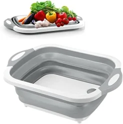 Collapsible Cutting Board - Portable Multi-Purpose Dish Tub - Washing And Draining Fruits And Veggies With Food-Grade Sink Storage - Multifunctional Basket For BBQ, Picnic,Camping And Sink (Blue) -Kitchen Island Sale 41i9qfBNrNL. AC