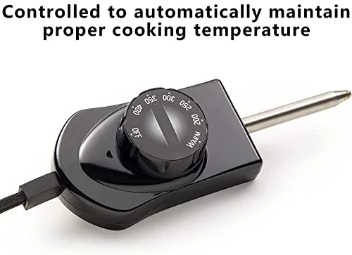 11-Inch Deluxe Nonstick Electric Skillet - Roasts, Fries, Grills, Stews, Bakes, Makes Casseroles For Four People, Black/White 3 11-Inch Deluxe Nonstick Electric Skillet - Roasts, Fries, Grills, Stews, Bakes, Makes Casseroles For Four People, Black/White - Image 3