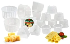 16 Pcs Cheesemaking Kit №3 Butter Punched Сheese Mold Press Strainer Cheese Tofu Press Mold Cheese Making Kit