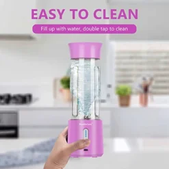 Portable Blender For Shakes And Smoothies,500ml Electric Juicer, 4000mAh Smoothie Blender With BPA-Free Material, USB Rechargeable Fresh Juice Blender For Travel, Gym, Outdoors, And Home, Pink Purple -Kitchen Island Sale 41jZu5HtIzL