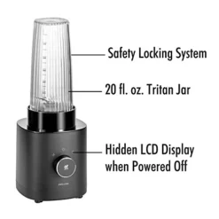 Zwilling Enfinigy Personal Blender, Piranha Teeth Cross Blade For Ultimate Blending, Smoothies, Shakes And More, 20 Fl Oz Breakproof Travel Cup With Lid, BPA Free, Black -Kitchen Island Sale 41jiOuotJXL