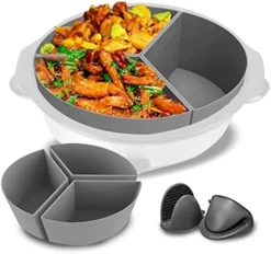 3 Pack Silicone Slowcooker Liners Reusable For 6-8 Qt Crockpot, Leakproof & Easy Clean Cookers Bags, Food Grade Silicone Crock Pot Liner, Slow Cooker Liners Oval Or Round Pot(Skin+ Pink+ Yellow) -Kitchen Island Sale 41jjLqXioOL. AC