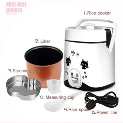 1.2L Mini Rice Cooker, Electric Travel Rice Cooker Small, Electric Lunch Box - Keep Warm Function- Suitable For 1-2 People - For Cooking Soup, Rice, Stews, Grains & Oatmeal -Kitchen Island Sale 41jk4xSfgzL
