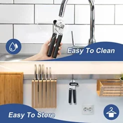 Can Opener Manual, Can Opener Smooth Edge, Food-Safe Multifunctional Can Openers Stainless Steel Manual Can Opener With Non-Slip Handle & Large Knobe, Ultra Sharp Cutting For Seniors With Arthritis -Kitchen Island Sale 41ju1geoh5L