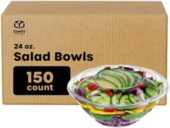 [50 Sets - 32 Oz.] Clear Plastic Salad Bowls To Go With Airtight Lids -Kitchen Island Sale 41jwgvVTIZL. AC