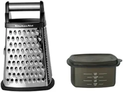 KitchenAid Gourmet 4-Sided Stainless Steel Box Grater With Detachable Storage Container, 10 Inches Tall, Black -Kitchen Island Sale 41jwpxkfbKL. AC 1
