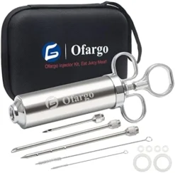 Ofargo Meat Injector, Meat Injectors For Smoking With 3 Marinade Injector Needles; Injector Marinades For Meats, Turkey, Brisket; 2-oz -Kitchen Island Sale 41k1IAxFjHL. AC