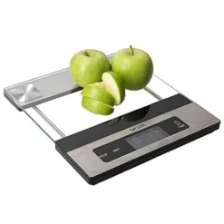 Taylor Digital Kitchen Food Scales With Glass Platform, Highly Accurate With Tare Function And Precision, Stainless Silver Weighs 5 Kg