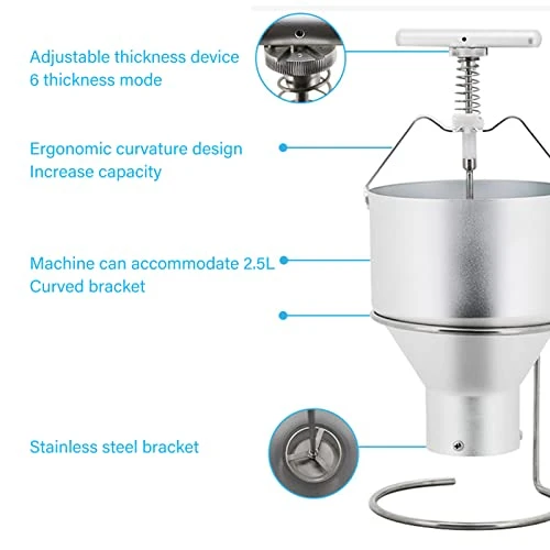 Donut Depositor, 2.5L Capacity DIY Baking Tools Donut Dropper Stainless Steel Donut Adjustable Manual Dropper 6 Adjustable Donut Maker With Stand For Home Commercial Use 2 Donut Depositor, 2.5L Capacity DIY Baking Tools Donut Dropper Stainless Steel Donut Adjustable Manual Dropper 6 Adjustable Donut Maker With Stand For Home Commercial Use - Image 2