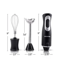 GHB2360 12 Speed Illuminating Immersion Hand Blender With Turbo Mode - Comfortable Ergonomic Handle - Whisk Attachment Included - Integrated LED Spotlight - 300 Watt Motor - Black -Kitchen Island Sale 41k9VOpTgIL