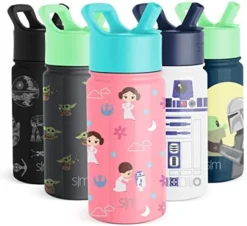 Tar Wars Kids Water Bottle With Straw Lid | Insulated Stainless Steel Reusable Tumbler Gifts For School, Toddlers, Girls, Boys | Summit Collection | 14oz, Rebel Galaxy -Kitchen Island Sale 41kEpX0nFdL. AC