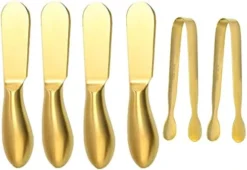 Spreader Knife Set,6-Piece Cheese And Butter Spreader Knives,Mini Serving Tongs,Stainless Steel Multipurpose Butter Knives (Silver) -Kitchen Island Sale 41kKQ tnQYL. AC