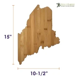 Maine State Shaped Cutting Board, Natural Bamboo -Kitchen Island Sale 41keHA2OSRL