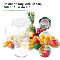 4 Piece Set 22oz Tall Replacement Blender Cup With Flip Top To Go Lid And Handle Compatible With Magic Bullet Cups Travel Mugs 250w MB1001 Blender Juicer Mixer 9 4 Piece Set 22oz Tall Replacement Blender Cup With Flip Top To Go Lid And Handle Compatible With Magic Bullet Cups Travel Mugs 250w MB1001 Blender Juicer Mixer -Kitchen Island Sale 41klNUngPaS