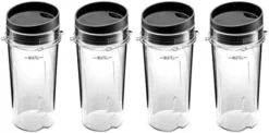 Ninja Single Serve 16-Ounce Cups Set By Preferred Parts (Pack Of 4) | Comparable With Nutri Ninja BL770 BL780 BL660 Professional Blender -Kitchen Island Sale 41klYZNBBwL. AC