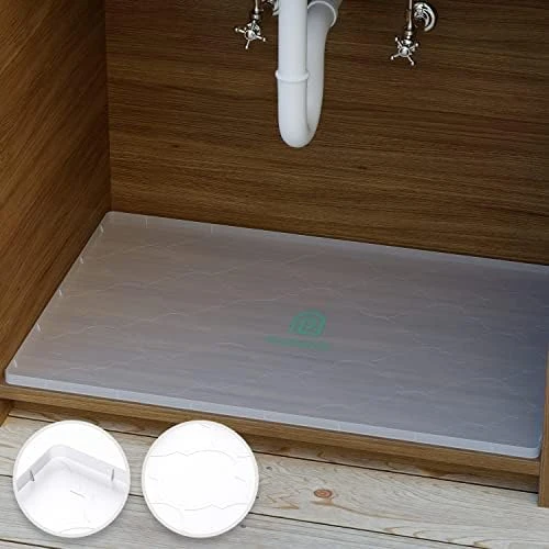 Under Sink Mat, 28" X 22" Silicone Kitchen Cabinet Tray, Waterproof & Flexible Under Sink Liner For Kitchen Bathroom And Laundry Room 6 Under Sink Mat, 28" X 22" Silicone Kitchen Cabinet Tray, Waterproof & Flexible Under Sink Liner For Kitchen Bathroom And Laundry Room - Image 6