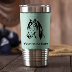 20oz Vacuum Insulated Tumbler Mug, Truck Cab, Personalized Engraving Included (Faux Leather, Black) -Kitchen Island Sale 41ktHoR4rfL