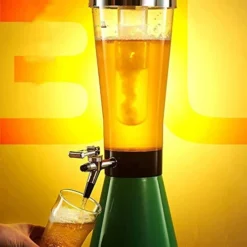 Beer Tower Dispenser 3 Liter Beer Tower Dispenser With Faucet Commercial Beer Keg Beverage Keg Root Beer Dispenser With Removable Icicle Party Drink Dispenser (Color : B)