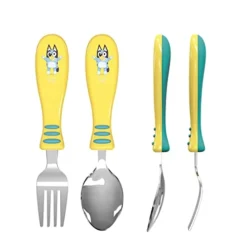 Zak Designs Bluey Kid Flatware Fun Character Art On Both Utensils, Non Slip Fork And Spoon Set Is Perfect For Encouraging Picky Eaters To Finish Their Plates, 2 Pack (4 PCS) -Kitchen Island Sale 41l05gG1QVL