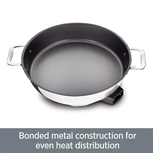 Electrics Stainless Steel And Nonstick Surface Skillet 7 Quart 1800 Watts Temp Control, Cookware, Pots And Pans, Oven, Broil, Dishwasher Safe 6 Electrics Stainless Steel And Nonstick Surface Skillet 7 Quart 1800 Watts Temp Control, Cookware, Pots And Pans, Oven, Broil, Dishwasher Safe - Image 6