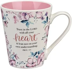 Omforting Butterfly Ceramic Scripture Coffee And Tea Mug For Women: He Restores My Soul - Psalm 23:3 Bible Verse, Dishwasher/Microwave Safe, Pink And White Floral, 14 Oz. -Kitchen Island Sale 41lU6GSpYmL. AC
