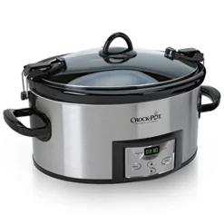 Crock-Pot 3.5 Quart Casserole Manual Slow Cooker, Charcoal & SCCPVL610-S-A 6-Quart Cook & Carry Programmable Slow Cooker With Digital Timer, Stainless Steel -Kitchen Island Sale 41lhscGB8XL