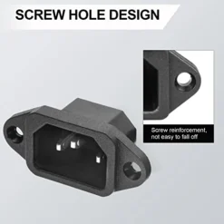 3 Pack Screw Mount 3 Pins Inlet Power Plug Socket IEC320 C14 AC 250V 10A By QTEATAK -Kitchen Island Sale 41mENwe6AIL