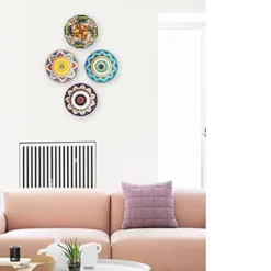 6pcs Wall Decoration Plate Display Rack Plate Hook 10-inch Wall Hanging Plate Hook, 6 Traceless Hooks, 24 Transparent Protective Covers -Kitchen Island Sale 41mGh6LKR4L