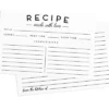 Of 50 Premium Recipe Cards - 4x6 Double Sided - Black And White Modern Style