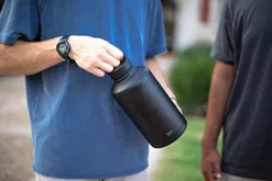 Water Bottle With Straw, Handle, And Chug Lid Vacuum Insulated Stainless Steel Metal Thermos Bottles | Half Gallon Leak Proof BPA-Free Sports Flask | Summit Collection | 64oz, Stainless -Kitchen Island Sale 41mITpo3uSL