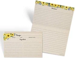 Sunflower Recipe Cards (Set Of 50) Large 4x6 - Rustic Kraft Tan, From The Kitchen Of - Double-Sided For Weddings, Bridal, Baby Shower - Made In USA -Kitchen Island Sale 41mMpa0NBpL. AC