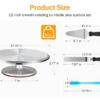 12 Inch Cake Turntable Cake Decorating Kit Supplies, 7 Pcs Baking Supplies Aluminium Alloy Revolving Cake Decorating Stand, With 3 Icing Smoother, Icing Spatula, Silicone Spatula, Cake Cutter