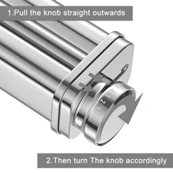 Pasta Attachment For KitchenAid Stand Mixer, 3 Piece Pasta Rollar & Cutter Set Included Pasta Sheet Roller, Spaghetti And Fettuccine Cutter, Stainless Steel Kitchenaid Pasta Attachment -Kitchen Island Sale 41nCfQ1zXML