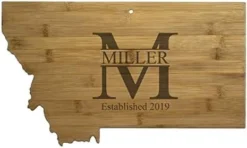 USA Ohio State Shaped Personalized MILLER Cutting Board | Custom Bamboo Serving & Cutting Board (Ohio) -Kitchen Island Sale 41nUdtQebkL. AC