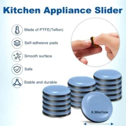 Appliance Slider - 20PCS DIY Adhesive Teflon Self-stick Slider Easy Moving & Saving Space Pad For Countertop Small Kitchen Appliance Blenders, Coffee Makers, Air Fryers, Pressure Cookers, Stand Mixer 9 Appliance Slider - 20PCS DIY Adhesive Teflon Self-stick Slider Easy Moving & Saving Space Pad For Countertop Small Kitchen Appliance Blenders, Coffee Makers, Air Fryers, Pressure Cookers, Stand Mixer -Kitchen Island Sale 41npiWwlrtL