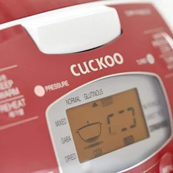 CRP-FA0610FR | 6-Cup (Uncooked) Pressure Rice Cooker | 11 Menu Options: Quinoa, Brown Rice & More, Voice Guide, Made In Korea | White/Red -Kitchen Island Sale 41nygFYsNVL