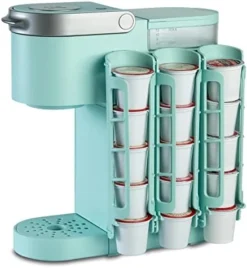 K Cup Holder For Keurig K-cup,Coffee Pod Storage, Side Mount | Wall Mount, Perfect For Small Counters (2 Rows/For 10 K Cups, OASIS BLUE) -Kitchen Island Sale 41nzUoKLg4L. AC