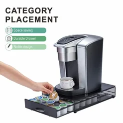 K Cup Holder Drawer, Coffee Pod Holder For K Cup Organizer, Keurig Coffee Pods Holder Capsule With 35 Pods, Black -Kitchen Island Sale 41o3yFbaY1L