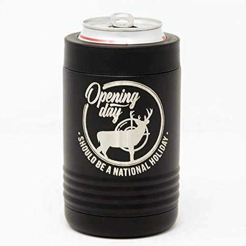 Thomas And Son - Cold Beverage Can Cooler - Engraved Open Season Hunting Can Holder - Double Wall Insulated Can Cozy Sleeve - Hunting Gifts For Men/Birthday Gifts For Men 2 Thomas And Son - Cold Beverage Can Cooler - Engraved Open Season Hunting Can Holder - Double Wall Insulated Can Cozy Sleeve - Hunting Gifts For Men/Birthday Gifts For Men - Image 2